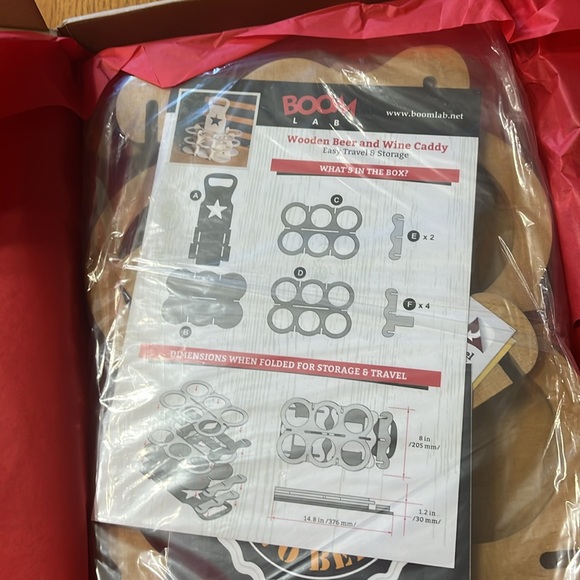 Wooden Beer and Wine Caddy. - Picture 4 of 5